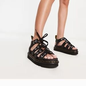 Dr. Martens Black Strappy Sandals